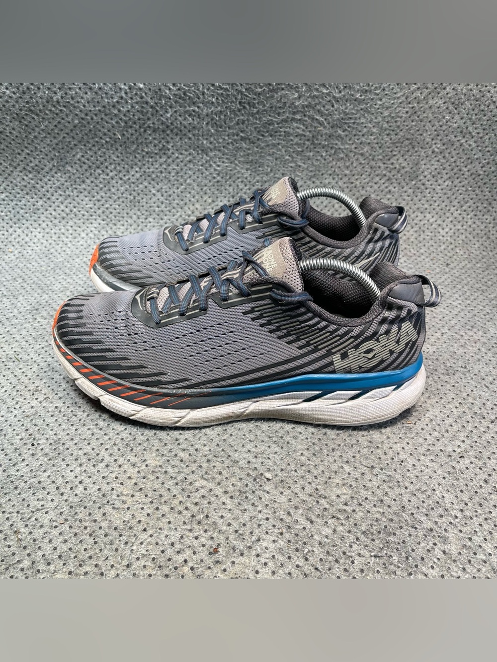 Hoka One One Clifton 5 Grey Running Shoes Size 10.5 Men’s